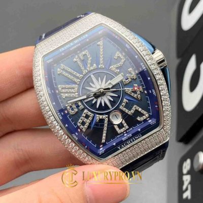 Đồng Hồ Nam Franck Muller Blue Vanguard SC DT D NBR CD Yachting franck muller gia fake 2