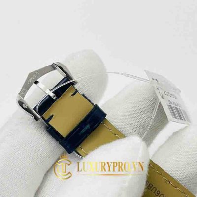 Đồng Hồ Nữ Cartier Santos White Dial Demi Gold Blue Leather Strap gia dong ho cartier 6