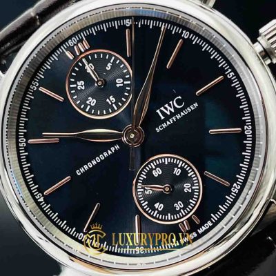 Đồng Hồ Nam IWC Portugieser IW371609 Chronograph Black 41mm gia dong ho iwc 3