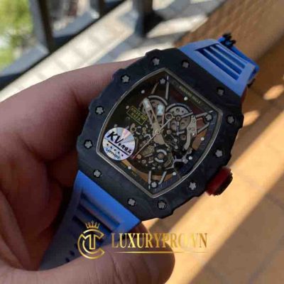 Đồng Hồ Nam Richard Mille RM35-02 Carbon Rubber Blue Navy gia dong ho richard mille 3