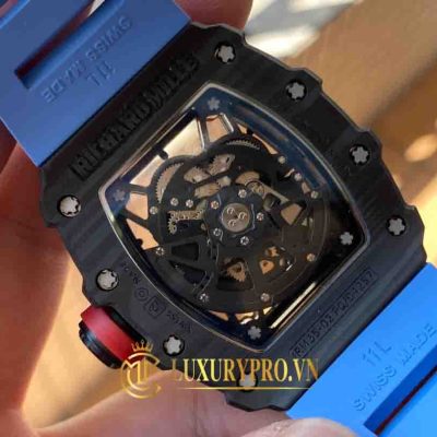 Đồng Hồ Nam Richard Mille RM35-02 Carbon Rubber Blue Navy gia dong ho richard mille 8