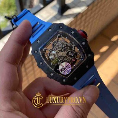 Đồng Hồ Nam Richard Mille RM35-02 Carbon Rubber Blue Navy gia dong ho richard mille 9