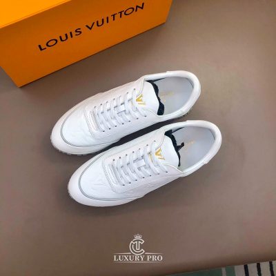 Giày Thể Thao Nam Louis Vuitton Trắng Logo Vàng giay nam louis vuitton 9