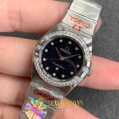 Đồng Hồ Nữ Omega Constellation 27mm Galaxy Dial Diamond mua dong ho omega fake 8