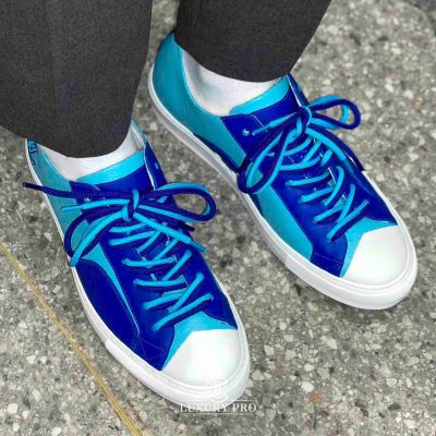 Giày Louis Vuitton nam Tattoo Sneaker Xanh giá tốt giay louis vuitton nam 4 1