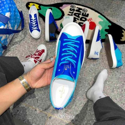 Giày Louis Vuitton nam Tattoo Sneaker Xanh giá tốt giay louis vuitton nam 5 1