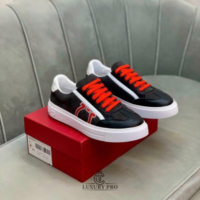 Giày Salvatore Ferragamo Gancini Sneaker Phối Màu Đen Đỏ giay ferragamo 6 1