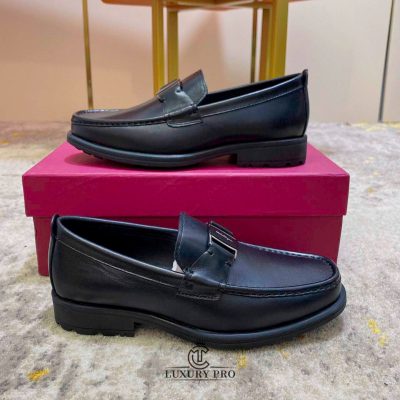 Giày Loafer Salvatore Ferragamo Da Trơn Mặt Khuy In Tên giay ferragamo 6 2