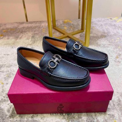 Giày Loafer Salvatore Ferragamo Vân Da Gancini Kim Loại giay ferragamo 6 3
