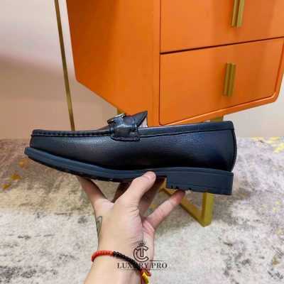 Giày Loafer Salvatore Ferragamo Vân Da Gancini Kim Loại giay ferragamo 7 3