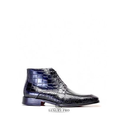 Giày Hermes Chelsea Boot Nam Vân Cá Sấu Buộc Dây giay hermes 1 4