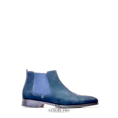 Giày Hermes Chelsea Boot Nam Xanh Da Lộn giay hermes 1 5