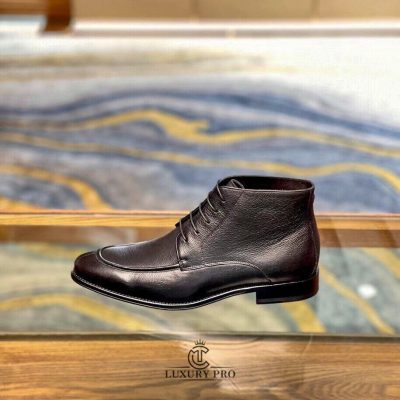 Giày Hermes Chelsea Boot Nam Vân Da Buộc Dây giay hermes 4 3