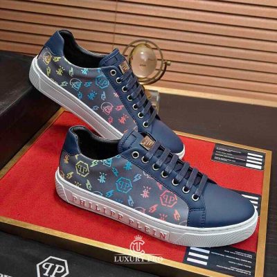 Giày Nam Philipp Plein Xanh Navy Dáng Thể Thao giay nam cao cap 1 2
