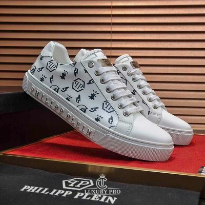 Giày Nam Cao Cấp Philipp Plein Trắng Cổ Thấp Giá Tốt giay nam cao cap 2 3