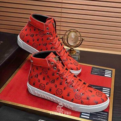 Giày Nam Philipp Plein Cổ Cao Màu Đỏ Giá Tốt giay nam cao cap 3 1