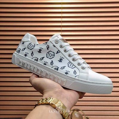 Giày Nam Cao Cấp Philipp Plein Trắng Cổ Thấp Giá Tốt giay nam cao cap 3 3