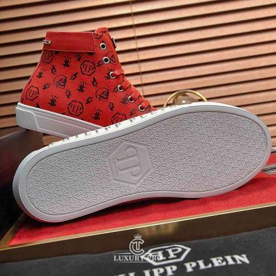Giày Nam Philipp Plein Cổ Cao Màu Đỏ Giá Tốt giay nam cao cap 4 1