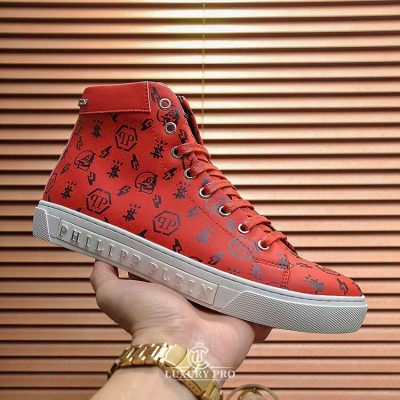 Giày Nam Philipp Plein Cổ Cao Màu Đỏ Giá Tốt giay nam cao cap 7 1