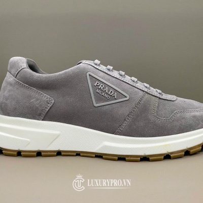 Giày Prada Nam Dáng Thể Thao Da Lộn Màu Ghi Xám giay prada 8 2