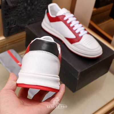 Giày Nam Prada Màu Trắng Đỏ Rep 1:1 Chính Hãng giay prada hang hieu 8