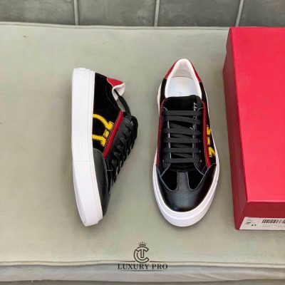 Giày Salvatore Ferragamo Nam Gancini Sneaker Đen giay salvatore 2 1