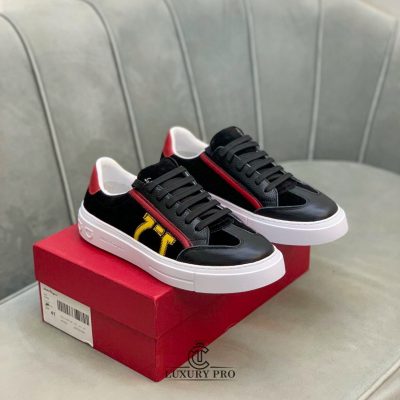 Giày Salvatore Ferragamo Nam Gancini Sneaker Đen giay salvatore 3 1