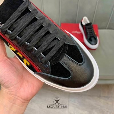 Giày Salvatore Ferragamo Nam Gancini Sneaker Đen giay salvatore 4 1