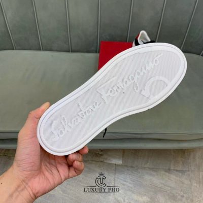 Giày Salvatore Ferragamo Nam Gancini Sneaker Đen giay salvatore 6 1