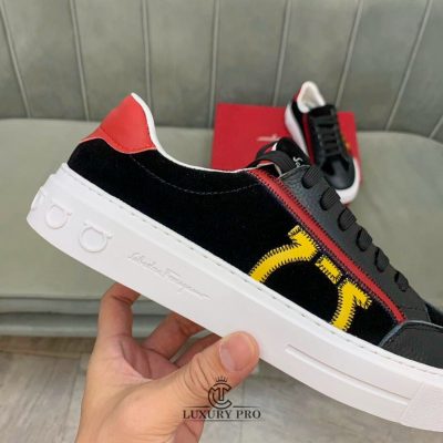 Giày Salvatore Ferragamo Nam Gancini Sneaker Đen giay salvatore 7 1