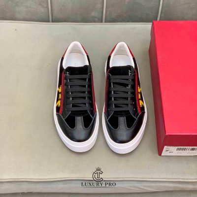 Giày Salvatore Ferragamo Nam Gancini Sneaker Đen giay salvatore 8 1