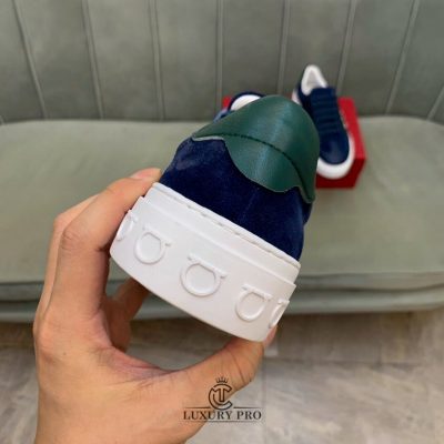 Giày Salvatore Ferragamo Nam Gancini Sneaker Xanh Navy giay salvatore ferragamo authentic 4
