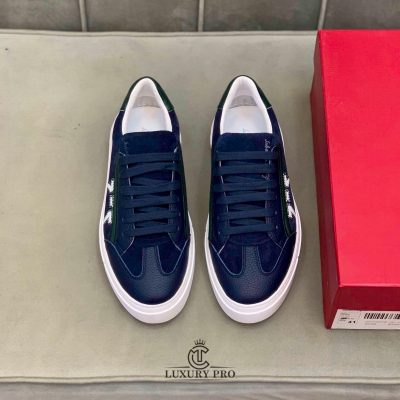 Giày Salvatore Ferragamo Nam Gancini Sneaker Xanh Navy giay salvatore ferragamo authentic 5