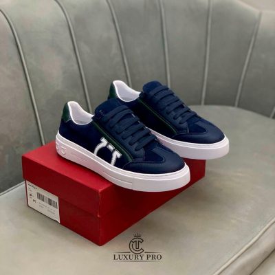 Giày Salvatore Ferragamo Nam Gancini Sneaker Xanh Navy giay salvatore ferragamo authentic 6