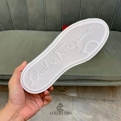 Giày Salvatore Ferragamo Gancini Sneaker Phối Màu Nâu Cam giay salvatore ferragamo chinh hang 3