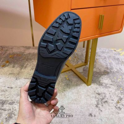 Giày Loafer Salvatore Ferragamo Da Trơn Gancini Vàng Đen giay salvatore ferragamo fake 1 2 1