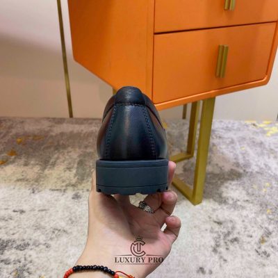 Giày Loafer Salvatore Ferragamo Da Trơn Gancini Vàng Đen giay salvatore ferragamo fake 1 9 1