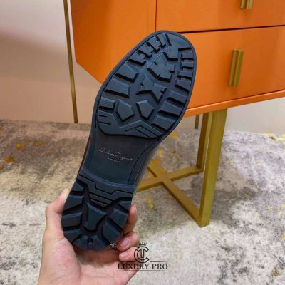 Giày Loafer Salvatore Ferragamo Da Trơn Gancini Kim Loại giay salvatore ferragamo nam 1 2