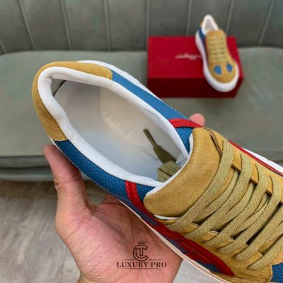 Giày Salvatore Ferragamo Gancini Sneaker Phối Màu Xanh Nâu giay salvatore ferragamo nam 1
