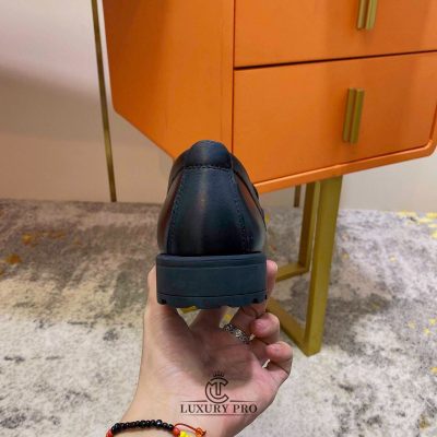 Giày Loafer Salvatore Ferragamo Da Trơn Gancini Kim Loại giay salvatore ferragamo nam 3 2