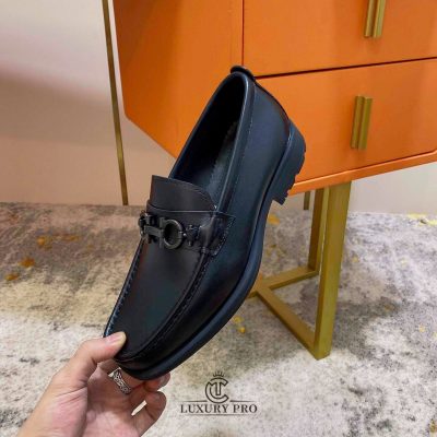 Giày Loafer Salvatore Ferragamo Da Trơn Gancini Kim Loại giay salvatore ferragamo nam 4 2