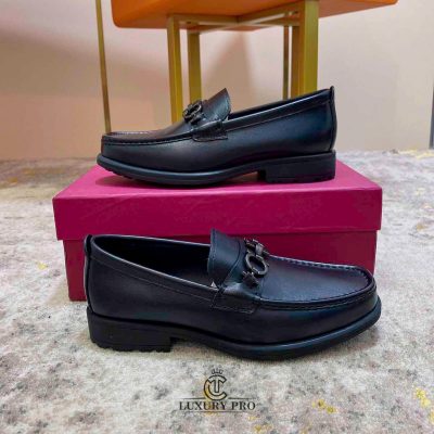 Giày Loafer Salvatore Ferragamo Da Trơn Gancini Kim Loại giay salvatore ferragamo nam 5 2