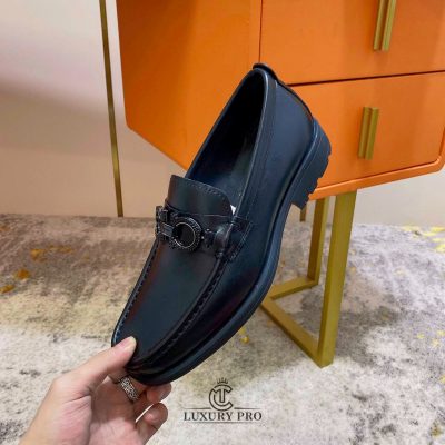 Giày Loafer Salvatore Ferragamo Da Trơn Gancini Đen salvatore shoes 2 2