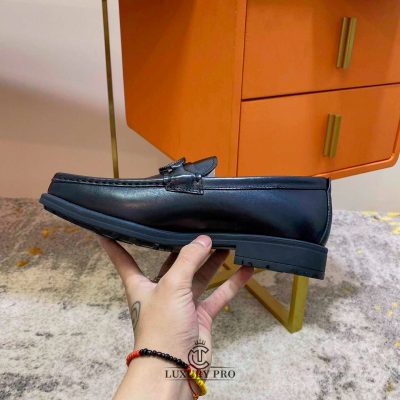 Giày Loafer Salvatore Ferragamo Da Trơn Gancini Đen salvatore shoes 9 2