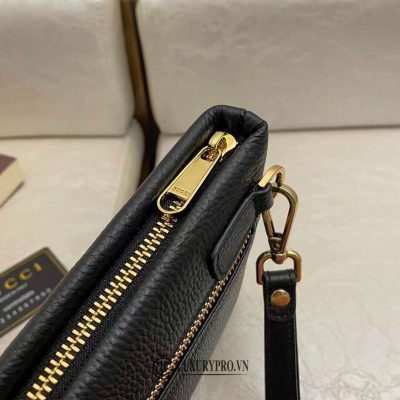 Clutch Gucci nam vân da chữ vàng cao cấp vi gucci nam authentic 3