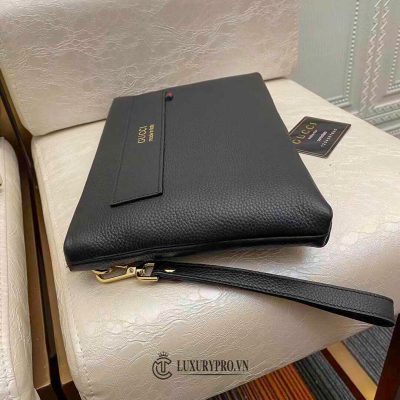 Clutch Gucci nam vân da chữ vàng cao cấp vi gucci nam authentic 8