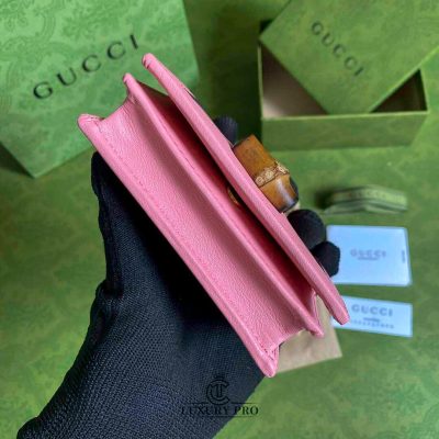 Ví Gucci nữ Diana Card Case Wallet màu hồng vi gucci nu hang hieu 4 2