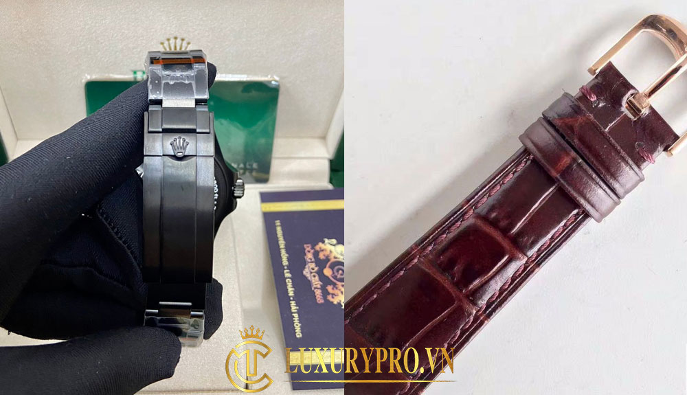 Dây đeo đồng hồ Rolex Rep 1 1 chủ yếu làm từ cao su tự nhiên 100%, da cá sấu hoặc thép không gỉ