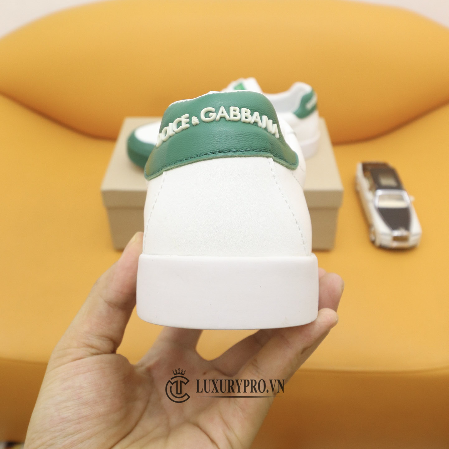 Giày nam Dolce & Gabbana trắng phối xanh lá hàng hiệu Luxury 13 giay the thao nam hang hieu 7 5