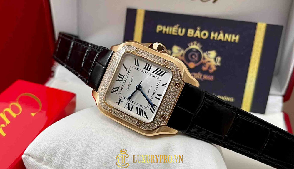 Đồng hồ Cartier Replica Santos WGSA0011 Rose Gold